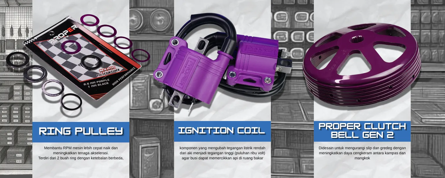 Produk unggulan — Ring Pulley, Ignition Coil, Proper Clutch Bell Gen 2